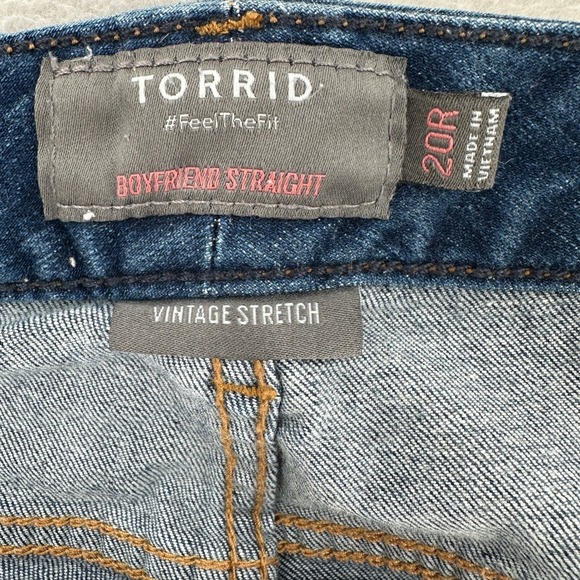 Torrid Boyfriend Women Plus Size 20R Straight Leg Vintage Stretch Jeans Stretch - Picture 5 of 9